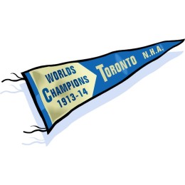 Vintage Toronto N.H.A. World's Champions 1913-14 Pennant