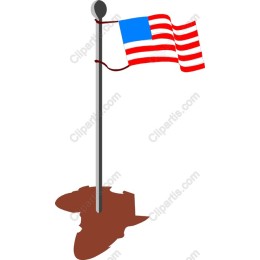 Patriotic Flag on a Base