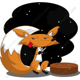 Charming Cartoon Fox