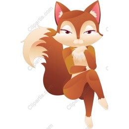 Playful Cartoon Fox