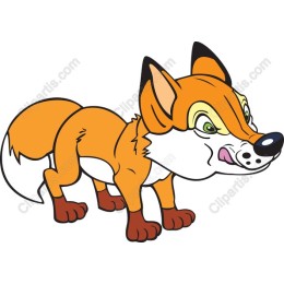 Playful Cartoon Fox