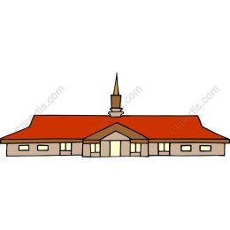 Charming Red Roof Building
