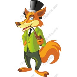 Dapper Fox in Top Hat