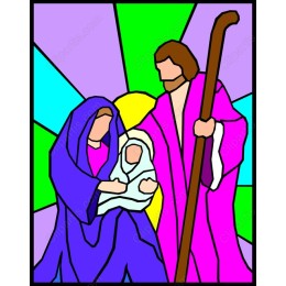 Vibrant Nativity Scene
