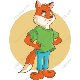 Playful Cartoon Fox