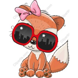 Trendy Fox Character with Sunglasses