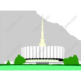 Modern Architectural with Spire and Greenery