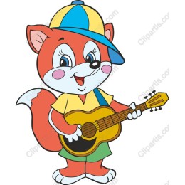 Playful Fox Guitarist