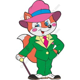 Dapper Cartoon Fox