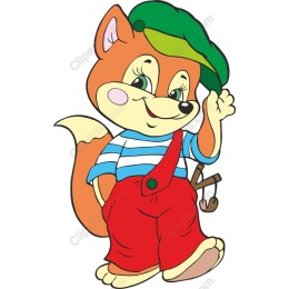 Charming Cartoon Fox