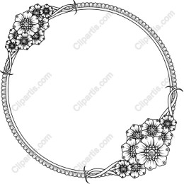Floral Circle Frame