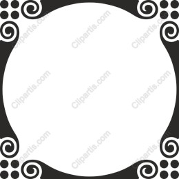 Elegant Black and White Swirl Frame