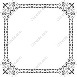 Elegant Black and White Decorative Border