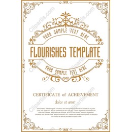 Flourishes Certificate Template - Elegant Achievement