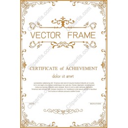 Elegant Golden Frame for Certificates and Achievements