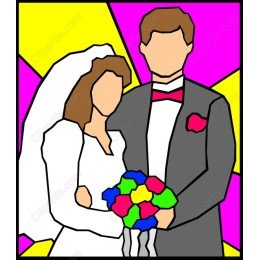 Vibrant Wedding Couple