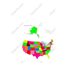 Colorful United States Map