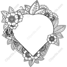 Heart-Shaped Floral Frame