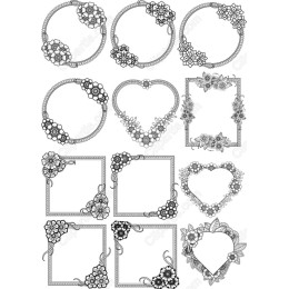Elegant Floral Frames Set