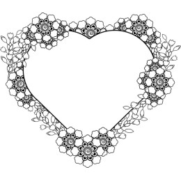 Floral Heart Frame