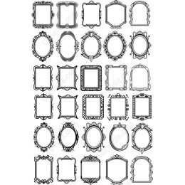 Vintage Frames Bundle - 40 Unique Clipart