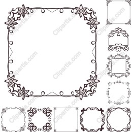 Floral Decorative Frame Collection - Elegant
