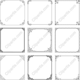 Ornate Elegant Frames Set