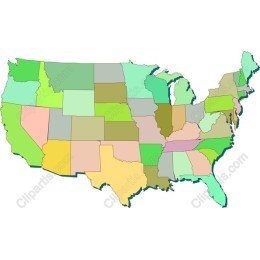 Vibrant U.S. Map