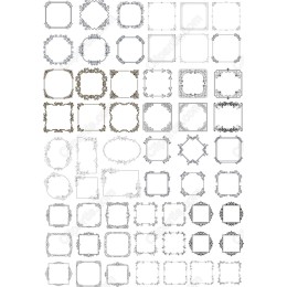 Vintage Frame Clipart Set - 50 Unique