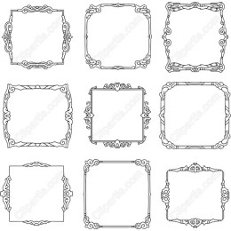 Elegant Ornate Frames Set
