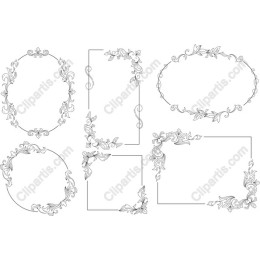 Elegant Floral Frame Set