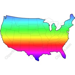 Vibrant US Map Gradient