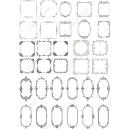 Vintage Frames Clipart Set