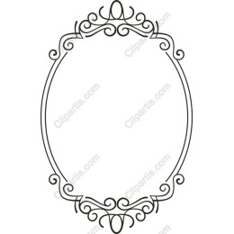 Elegant Ornate Oval Frame