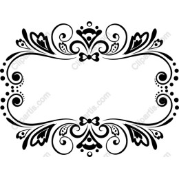 Elegant Black Floral Frame
