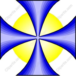 Geometric Blue and Yellow