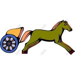 Vibrant Horse-Drawn Cart