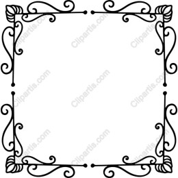 Elegant Black Outline Decorative Frame