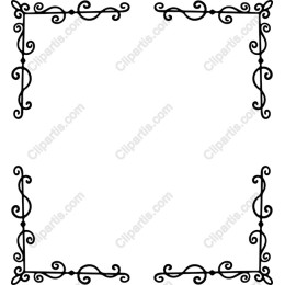 Elegant Corner Flourish Border