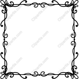 Floral Swirl Border Clipart