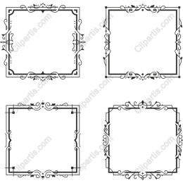 Elegant Ornate Frames Set
