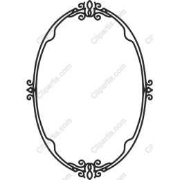 Elegant Oval Decorative Frame