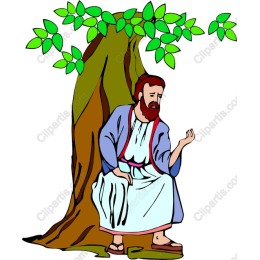 Wise Figure Beneath Tree