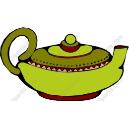 Whimsical Green Teapot
