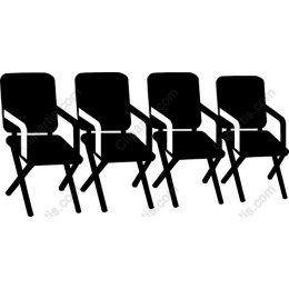 Four Stylish Folding Chairs