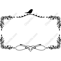Elegant Bird and Foliage Frame