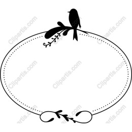 Vintage Bird and Floral Frame