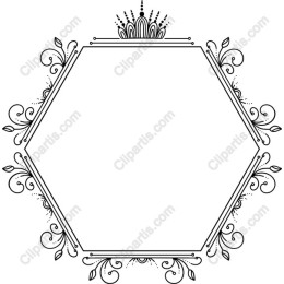 Elegant Hexagonal Decorative Frame