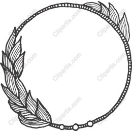 Hand-Drawn Leafy Wreath