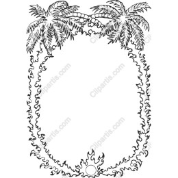 Tropical Palm Frame